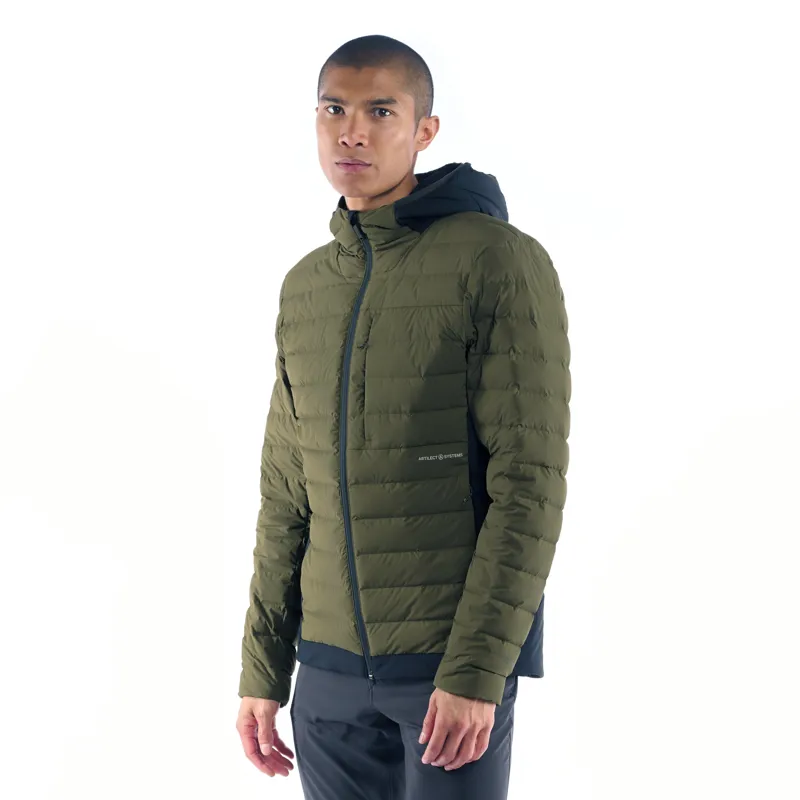 Artilect Mens Divide Fusion Stretch Hoodie Earthen / Black-1